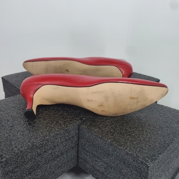 Ros Hommerson Shoe Women 11 M Red Heels - Picture 9 of 15